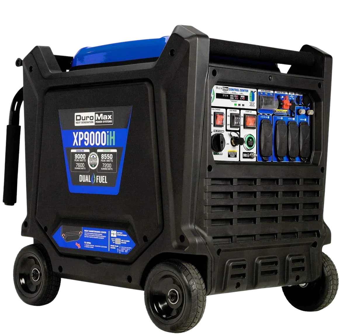 DuroMax 9,000 Watt Dual Fuel Portable Digital Inverter Generator 50-State